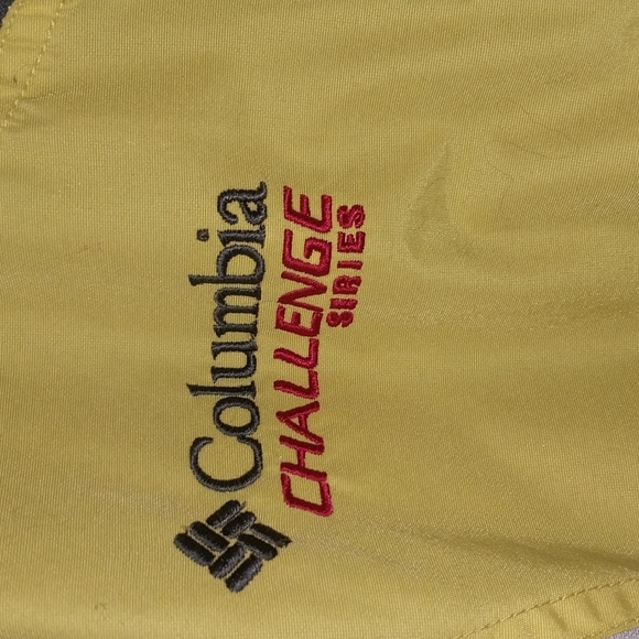 Columbia "Challenge Series" Full Zip Woman's Small Jacket W/ Hood Yellow/Gray - Picture 4 of 11